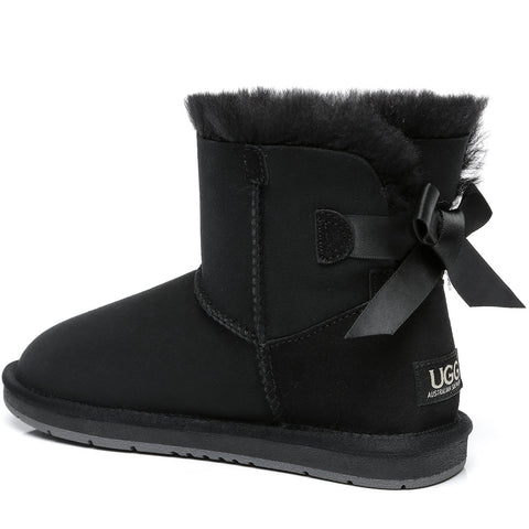 Australian Shepherd® Women Mini Ugg Boots with Single Back Bow