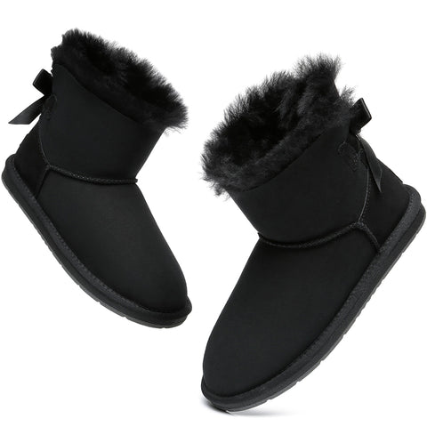 Australian Shepherd® Women Mini Ugg Boots with Single Back Bow