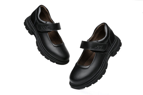 UGG Boots - Chris Kids Leather School Shoes With Removable Insole