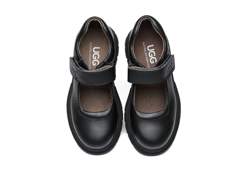 UGG Boots - Chris Kids Leather School Shoes With Removable Insole