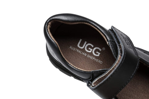 UGG Boots - Chris Kids Leather School Shoes With Removable Insole
