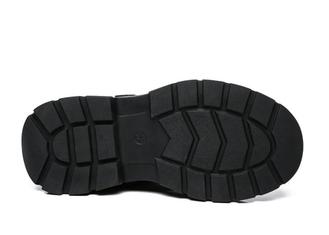 UGG Boots - Chris Kids Leather School Shoes With Removable Insole