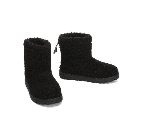 UGG Boots - EVERAU® UGG Sheepskin Wool Plush Adjustable Drawstring Boots Peggy
