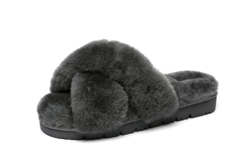 UGG Boots - Leanna Scuff Women Fluff Crossover Slides
