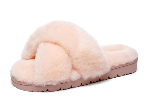 UGG Boots - Leanna Scuff Women Fluff Crossover Slides