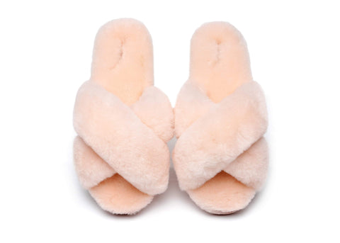 UGG Boots - Leanna Scuff Women Fluff Crossover Slides