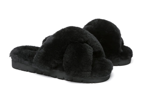 UGG Boots - Leanna Scuff Women Fluff Crossover Slides