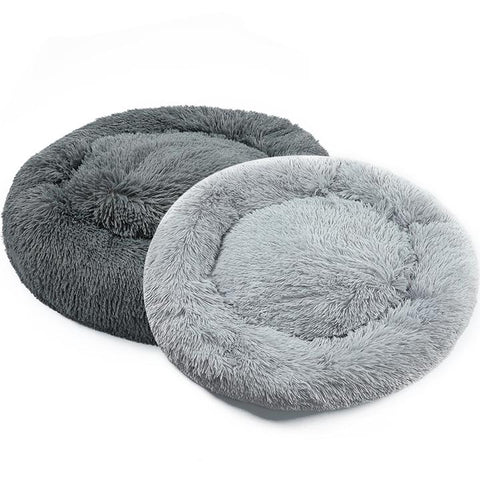 Pet Dog and Cat Soft Plush Round Cushion Bed
