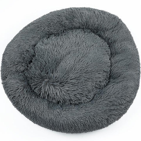 Pet Dog and Cat Soft Plush Round Cushion Bed