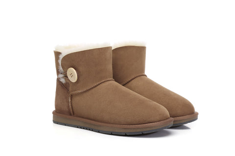 Australian Shepherd® UGG Boots Australia Premium Double Face Sheepskin Mini Button,Water Resistant