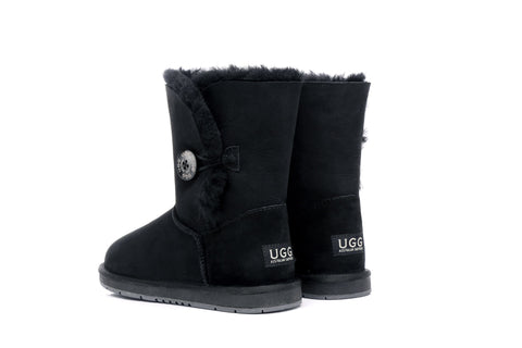 Australian Shepherd® UGG Boots Australia Premium Double Face Sheepskin Short Button,Water Resistant
